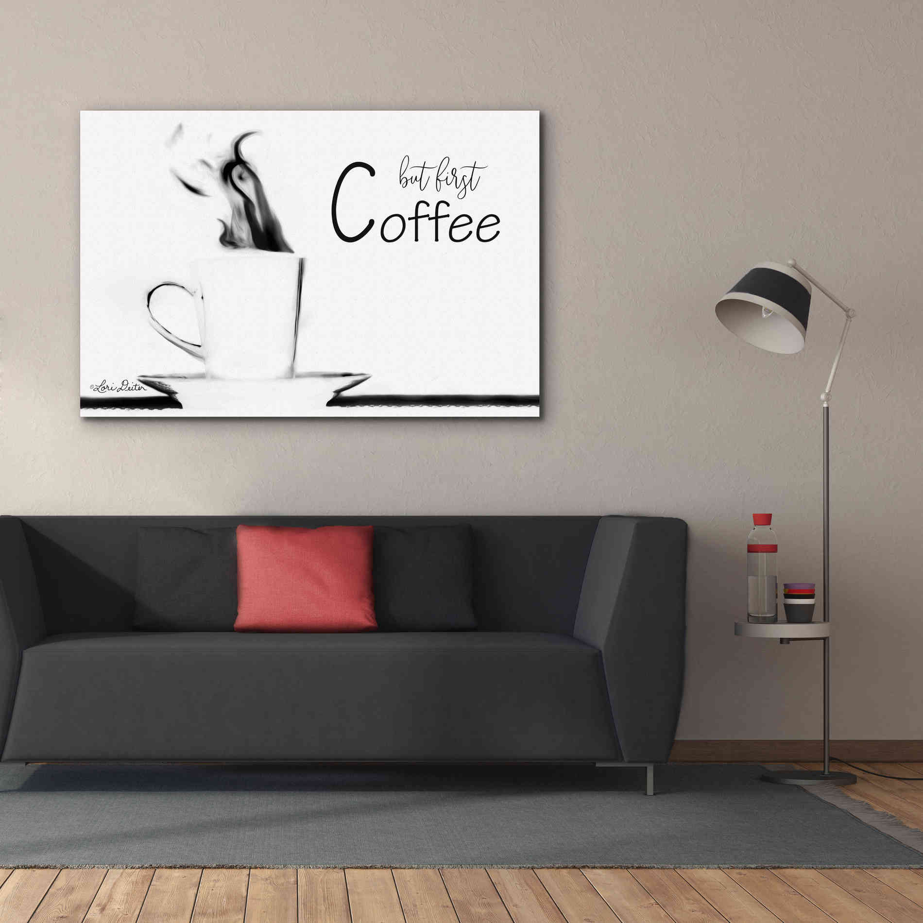 'But First Coffee II' by Lori Deiter, Canvas Wall Art,60 x 40