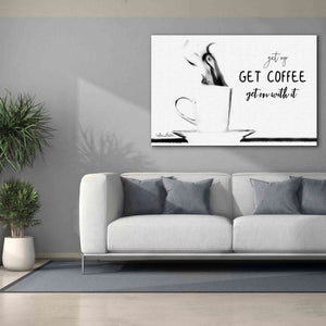 'Get Coffee' by Lori Deiter, Canvas Wall Art,60 x 40