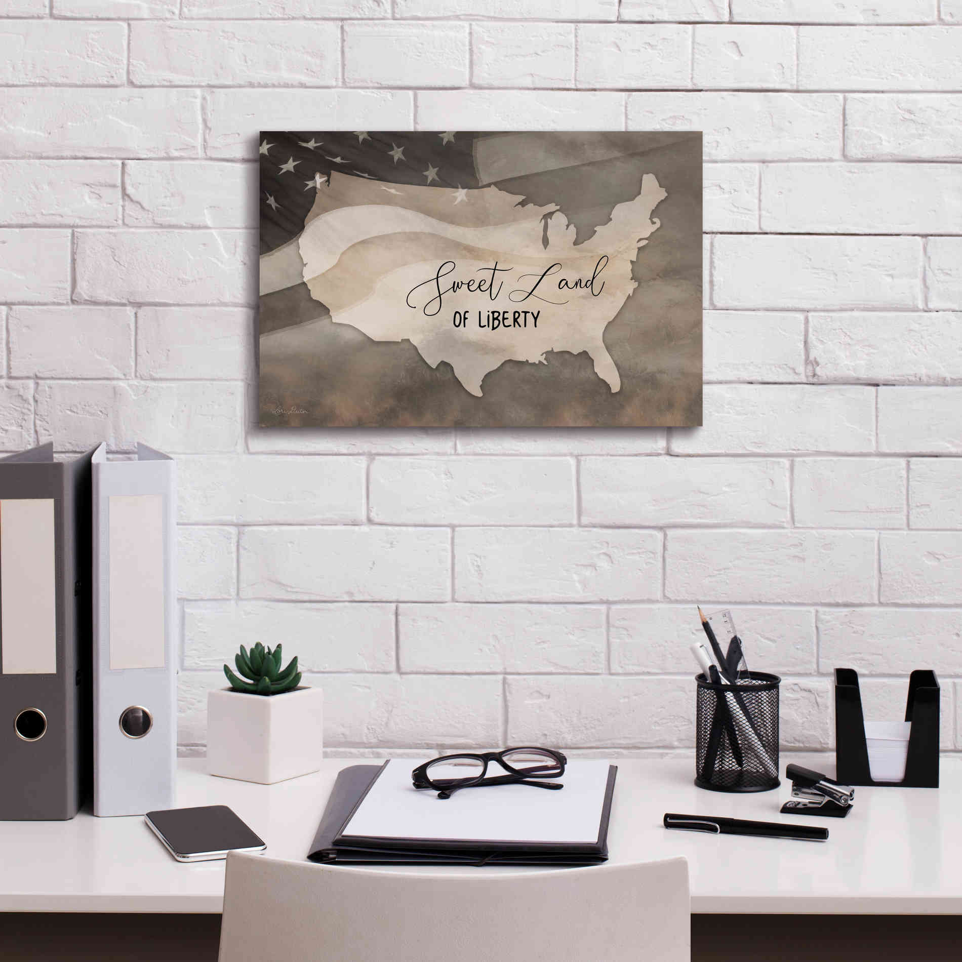 'Sweet Land of Liberty' by Lori Deiter, Canvas Wall Art,18 x 12