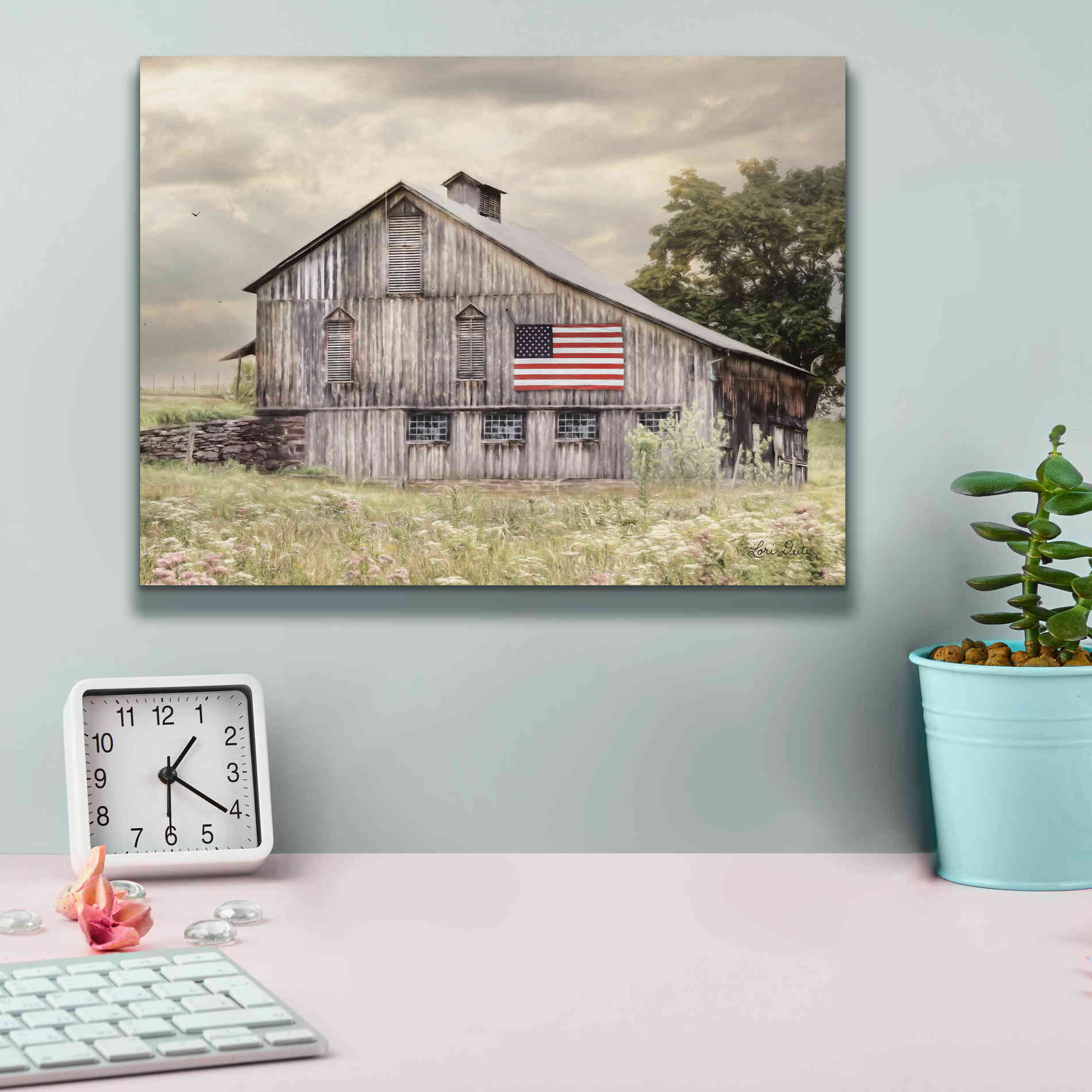 'Rural Virginia Barn' by Lori Deiter, Canvas Wall Art,16 x 12