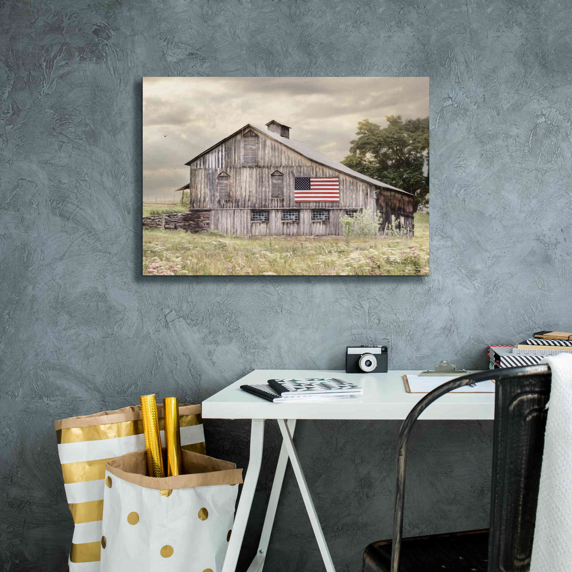 'Rural Virginia Barn' by Lori Deiter, Canvas Wall Art,26 x 18
