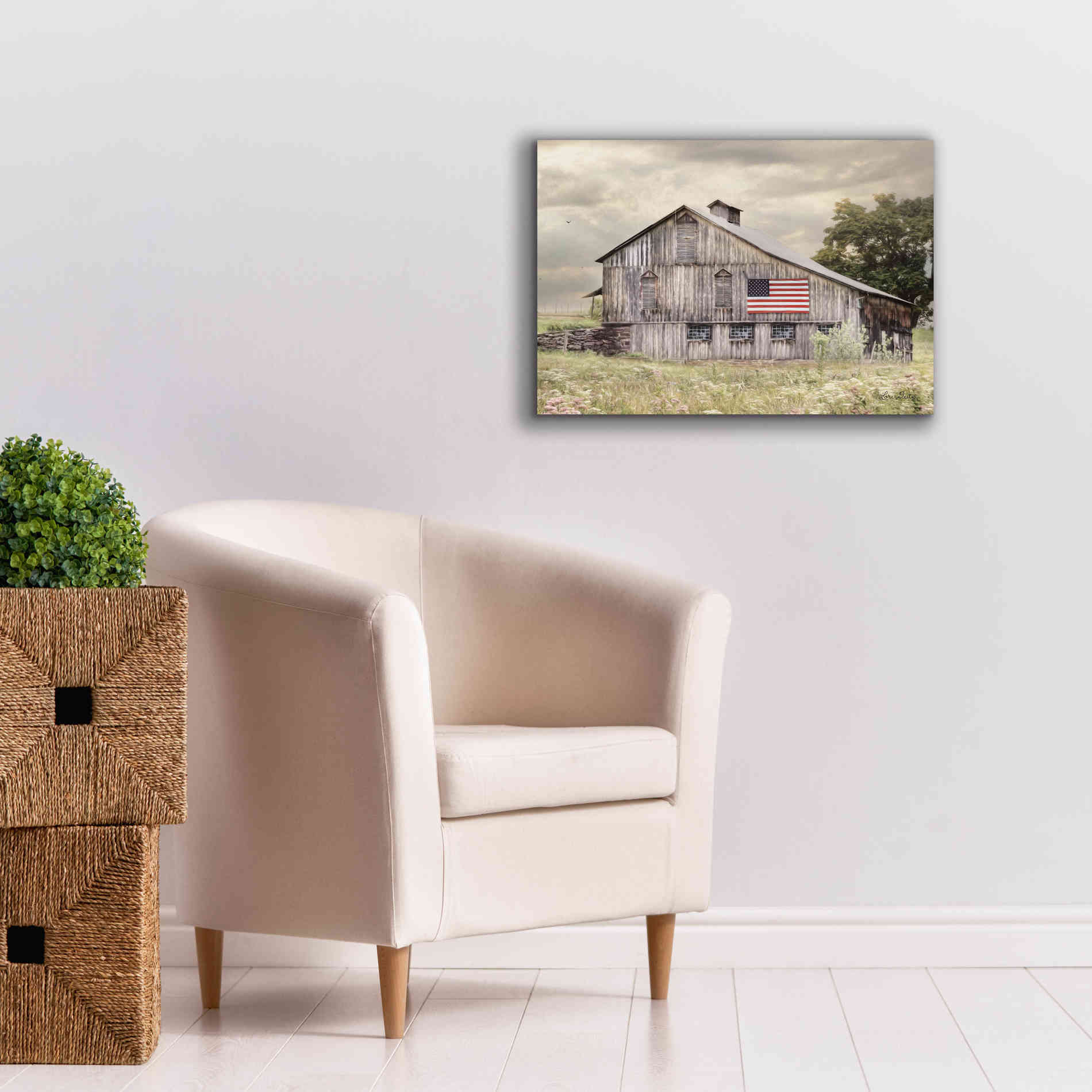 'Rural Virginia Barn' by Lori Deiter, Canvas Wall Art,26 x 18