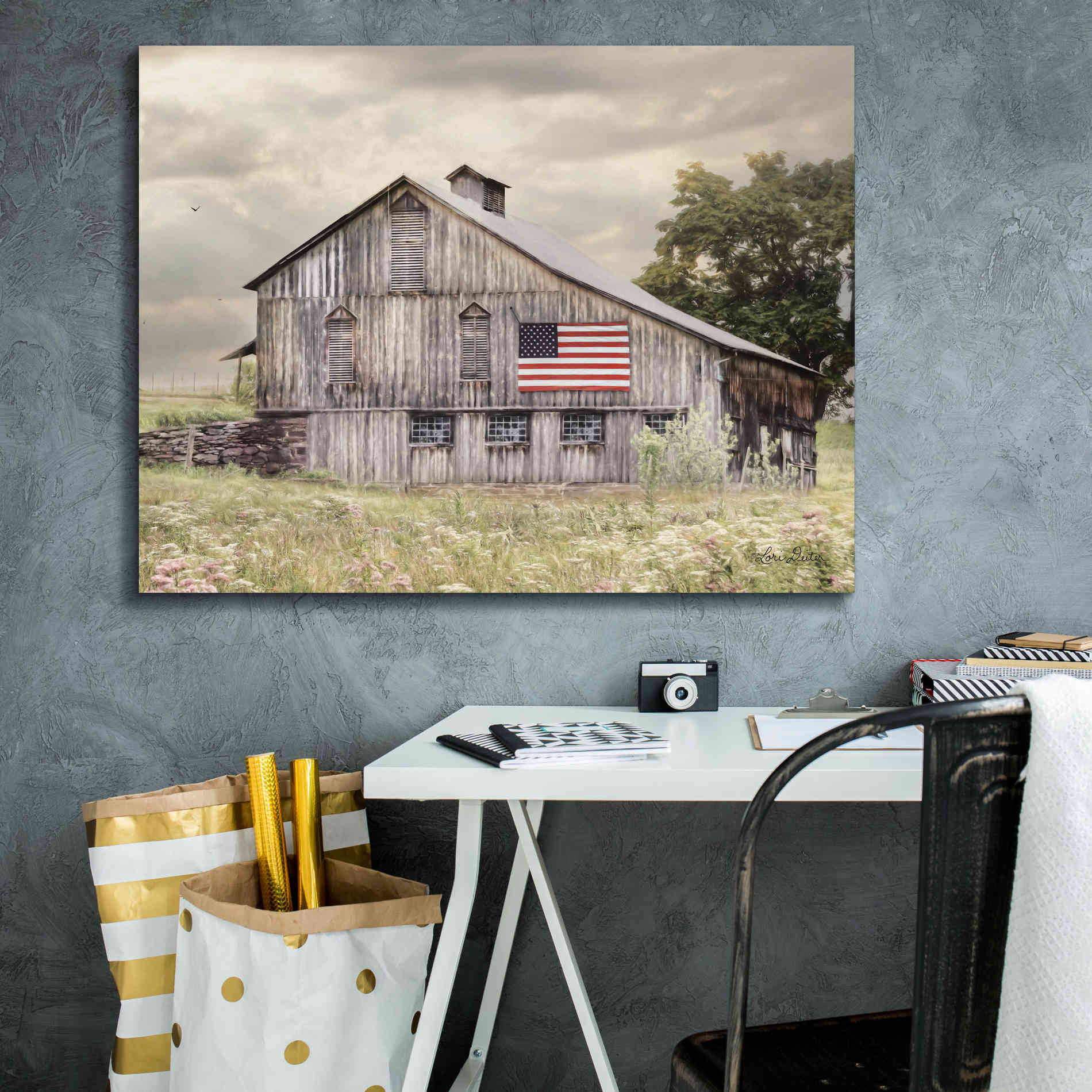 'Rural Virginia Barn' by Lori Deiter, Canvas Wall Art,34 x 26