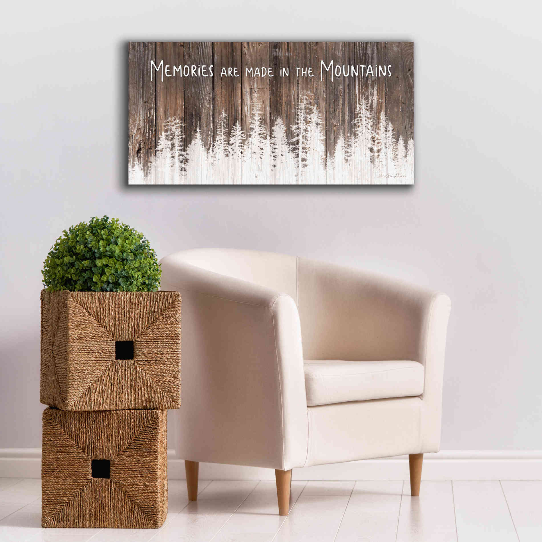'Mountain Memories' by Lori Deiter, Canvas Wall Art,40 x 20
