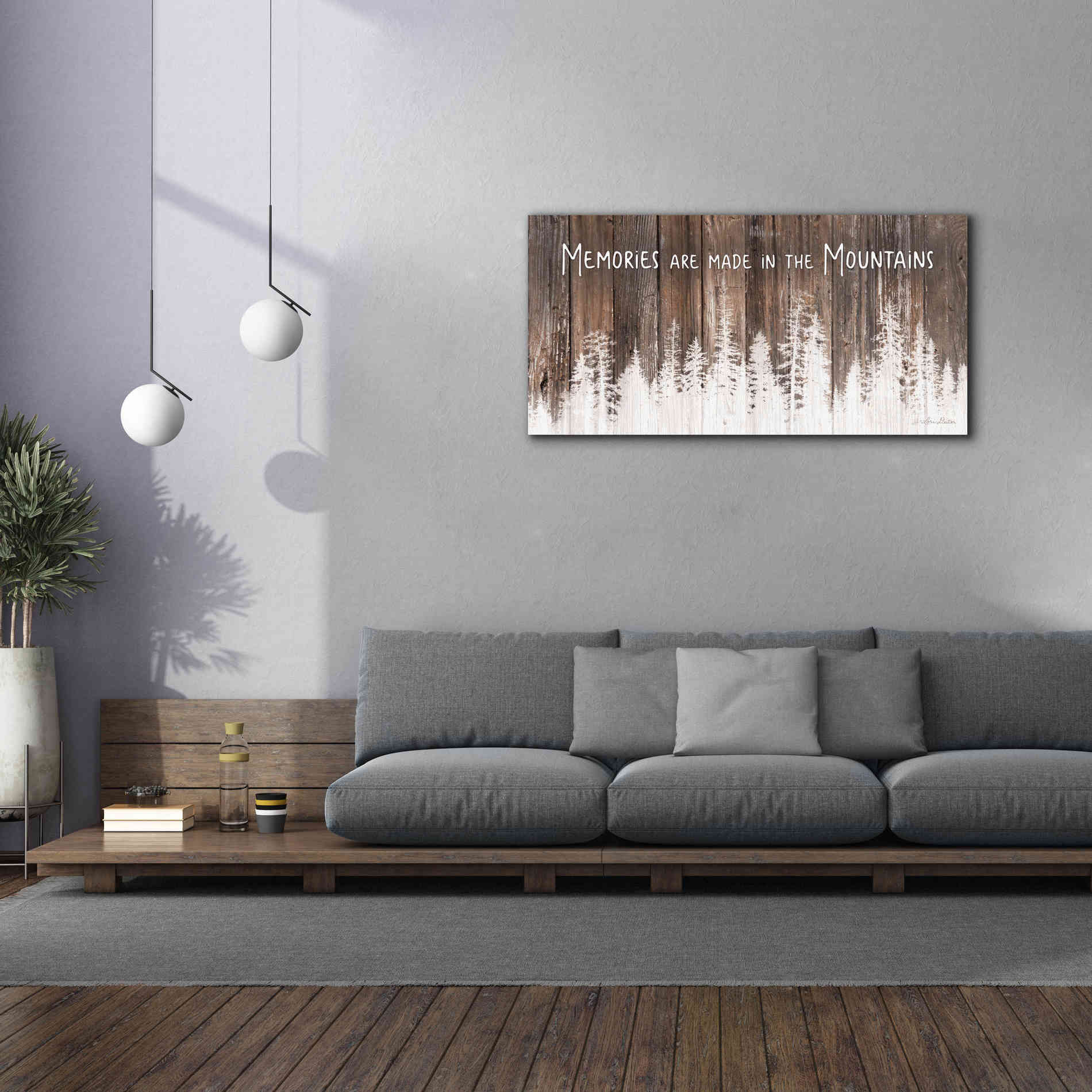 'Mountain Memories' by Lori Deiter, Canvas Wall Art,60 x 30
