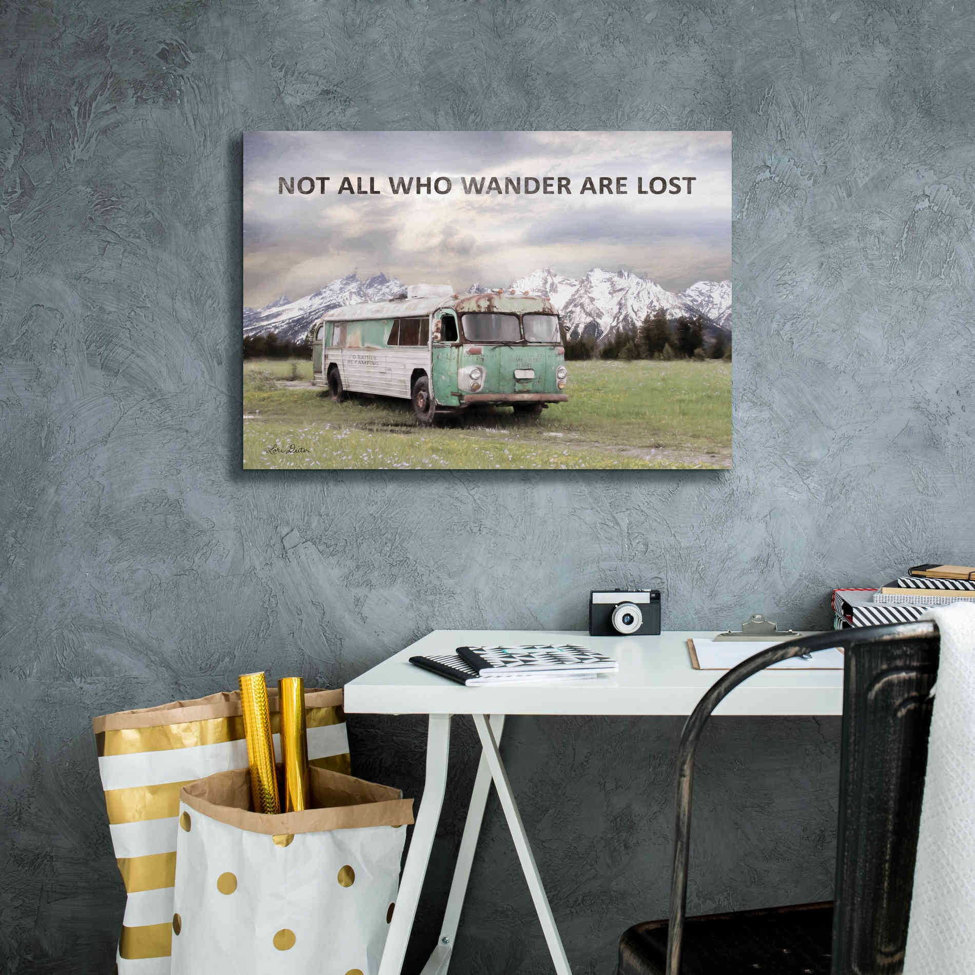 'Camping in Style' by Lori Deiter, Canvas Wall Art,26 x 18