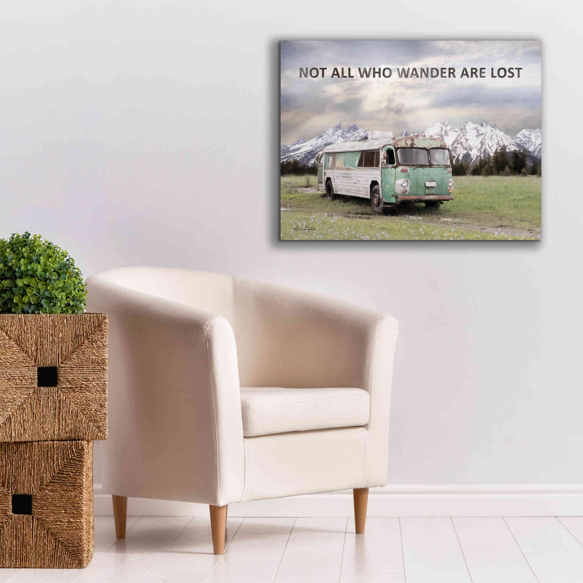 'Camping in Style' by Lori Deiter, Canvas Wall Art,34 x 26