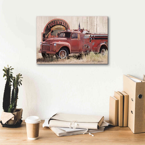 Image of 'Volunteer Firefighter' by Lori Deiter, Canvas Wall Art,18 x 12
