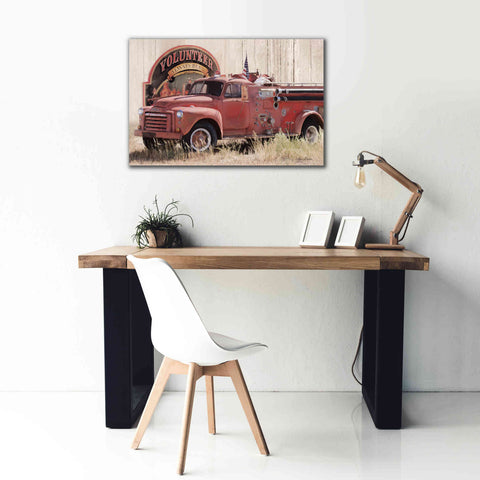Image of 'Volunteer Firefighter' by Lori Deiter, Canvas Wall Art,40 x 26