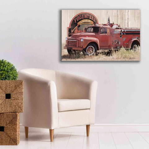 Image of 'Volunteer Firefighter' by Lori Deiter, Canvas Wall Art,40 x 26