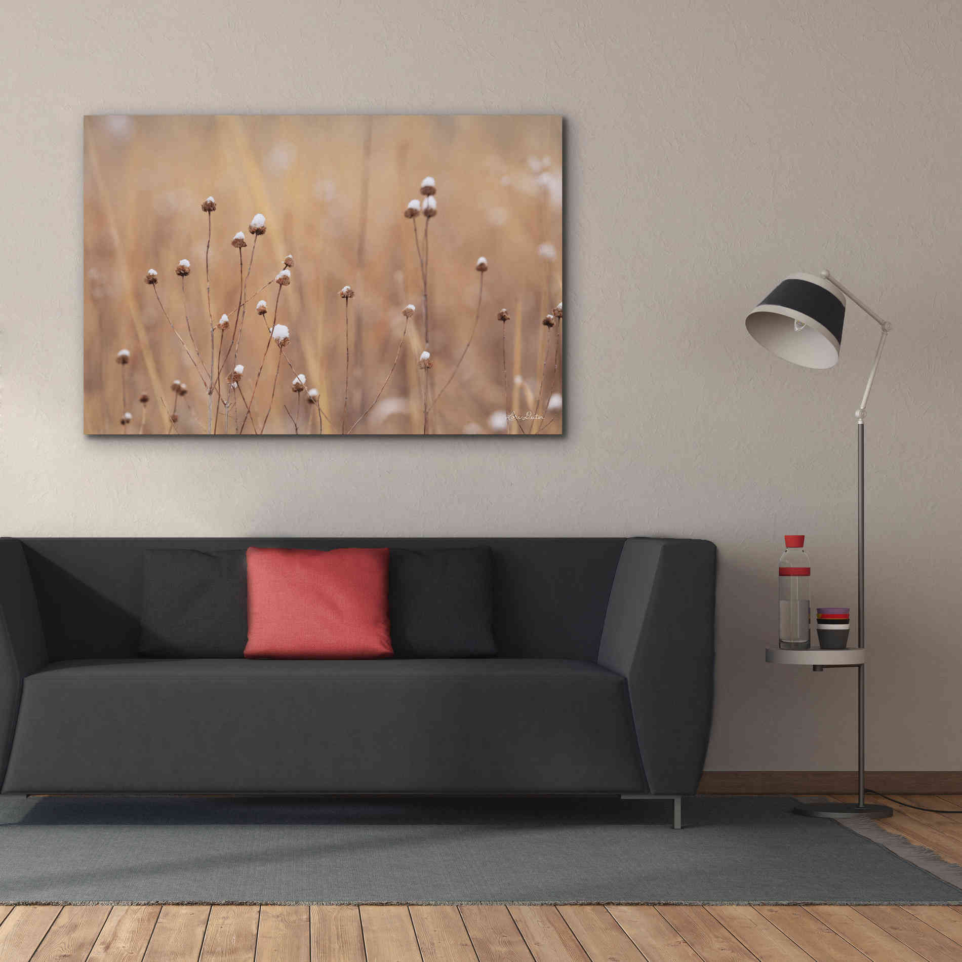 'Snow Capped Wildflowers' by Lori Deiter, Canvas Wall Art,60 x 40