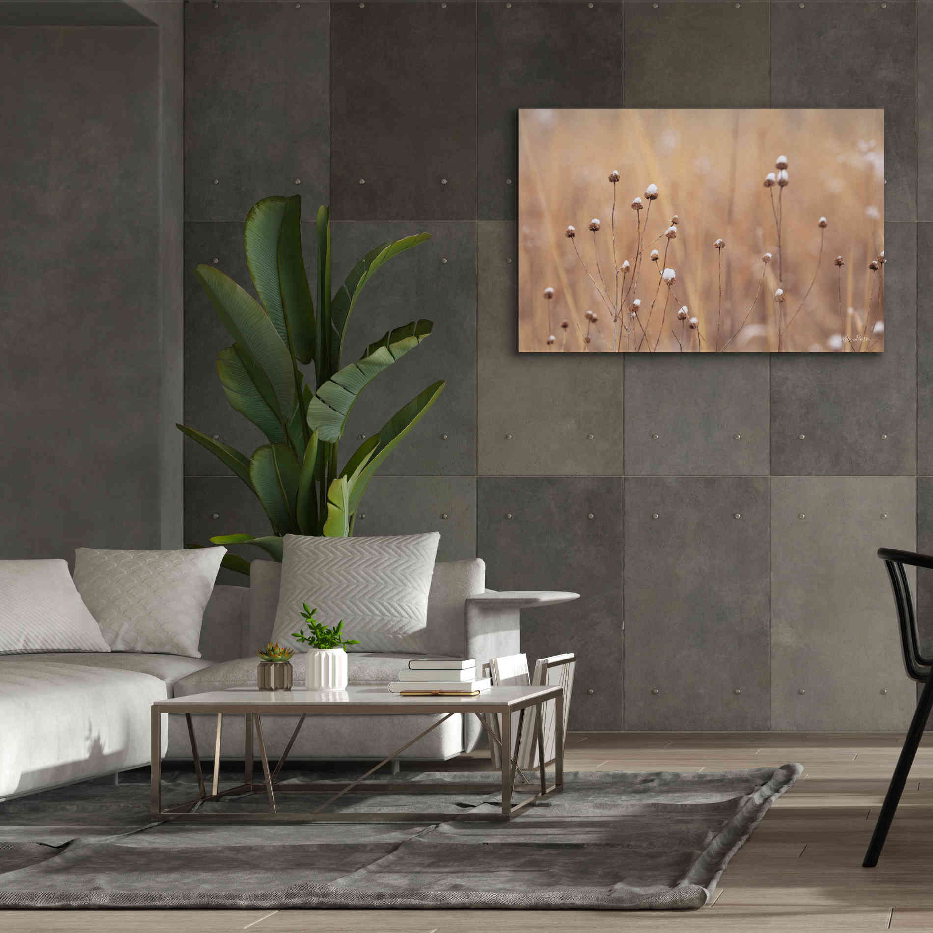 'Snow Capped Wildflowers' by Lori Deiter, Canvas Wall Art,60 x 40
