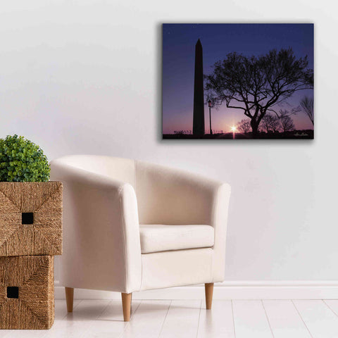Image of 'Nightfall at the Washington Monument' by Lori Deiter, Canvas Wall Art,34 x 26