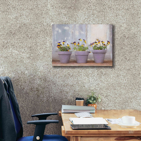 Image of 'Pansy Still Life I' by Lori Deiter, Canvas Wall Art,26 x 18