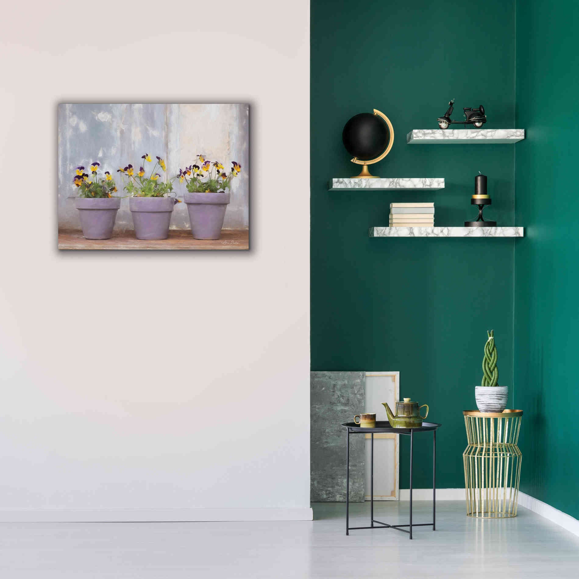 'Pansy Still Life I' by Lori Deiter, Canvas Wall Art,34 x 26