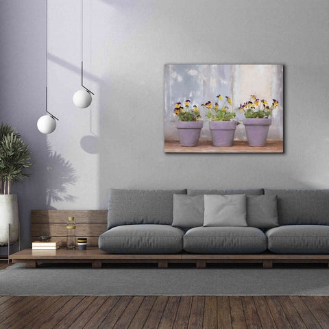 Image of 'Pansy Still Life I' by Lori Deiter, Canvas Wall Art,54 x 40