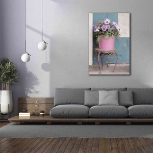 'Pansy Bucket' by Lori Deiter, Canvas Wall Art,40 x 60