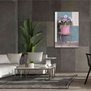 'Pansy Bucket' by Lori Deiter, Canvas Wall Art,40 x 60