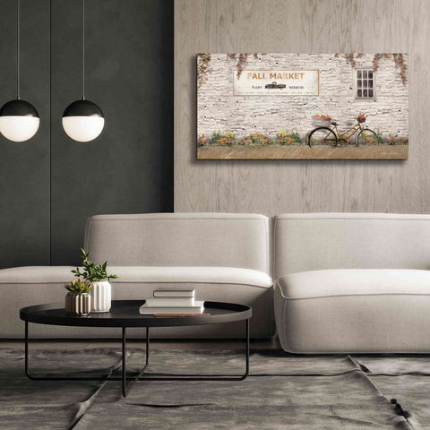 Image of 'Fall Market with Bike' by Lori Deiter, Canvas Wall Art,60 x 30