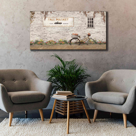 Image of 'Fall Market with Bike' by Lori Deiter, Canvas Wall Art,60 x 30