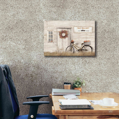 Image of 'Pumpkin Bicycle' by Lori Deiter, Canvas Wall Art,26 x 18