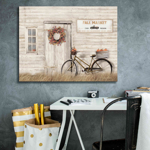 Image of 'Pumpkin Bicycle' by Lori Deiter, Canvas Wall Art,34 x 26