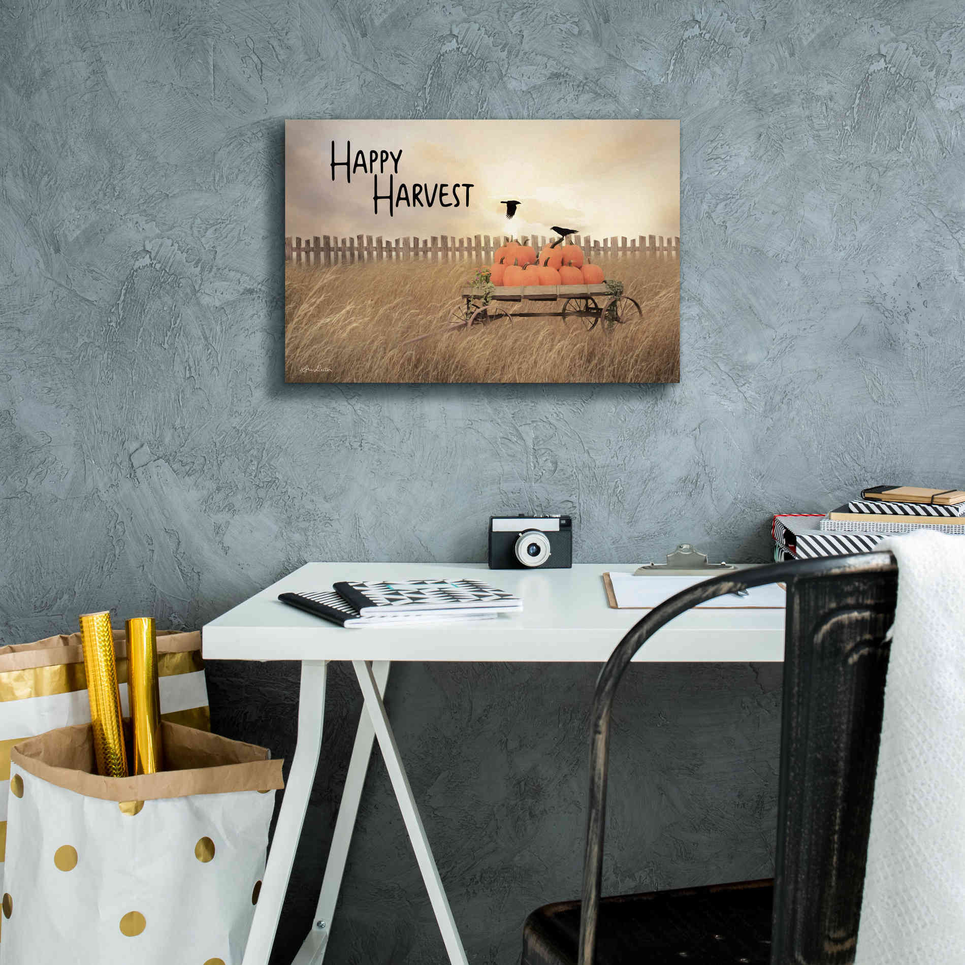 'Happy Harvest' by Lori Deiter, Canvas Wall Art,18 x 12
