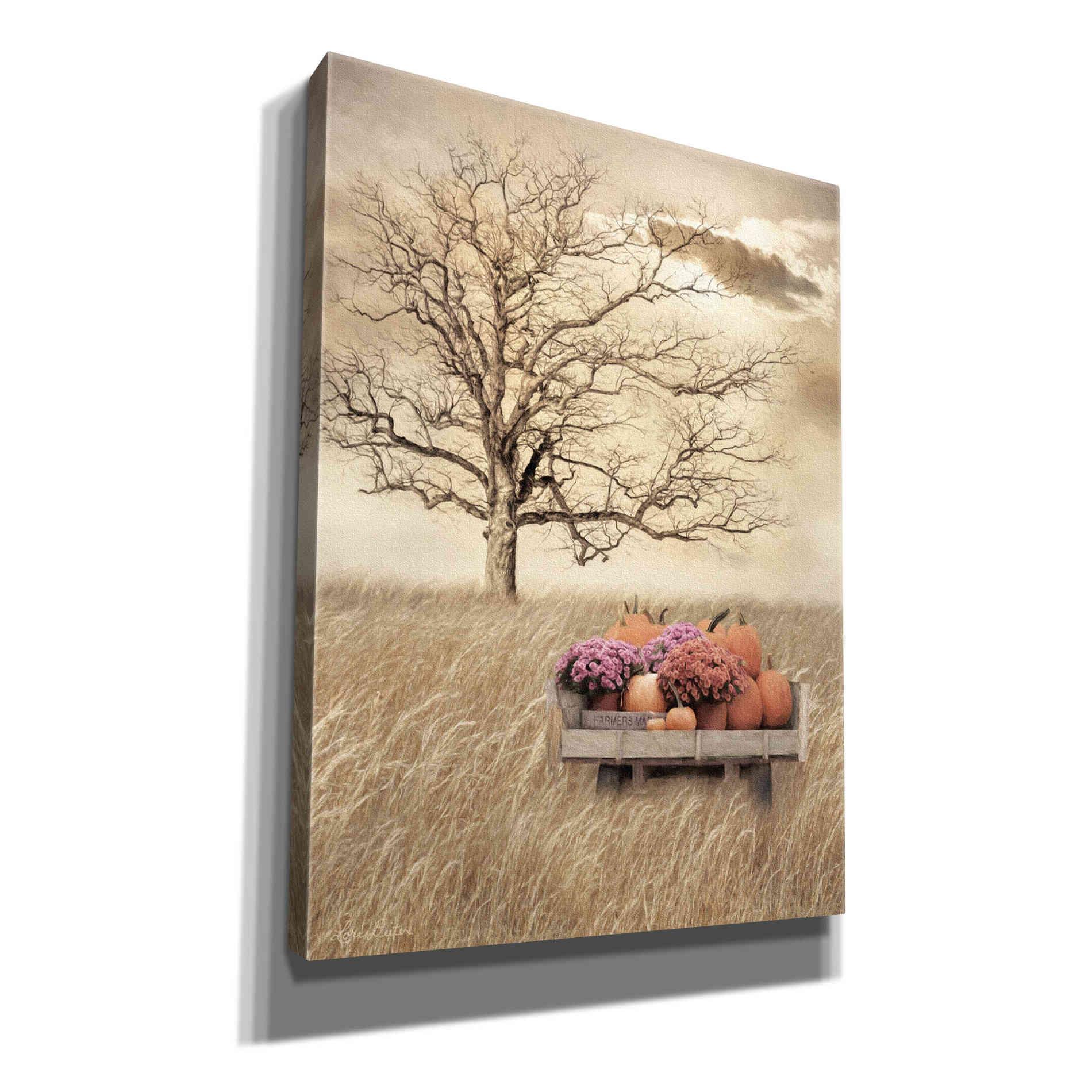 'Fall Wagon' by Lori Deiter, Canvas Wall Art