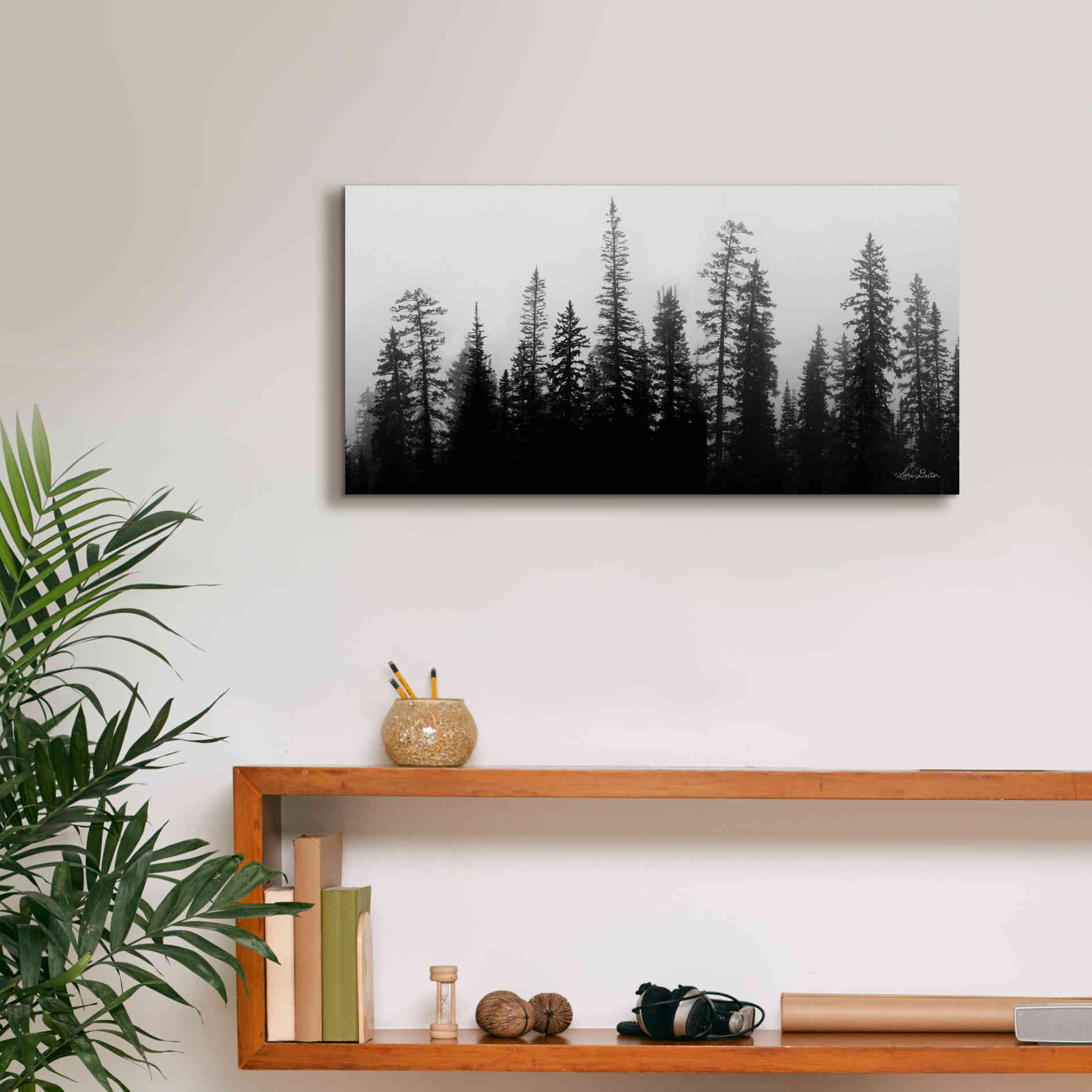 'Rocky's Trees' by Lori Deiter, Canvas Wall Art,24 x 12