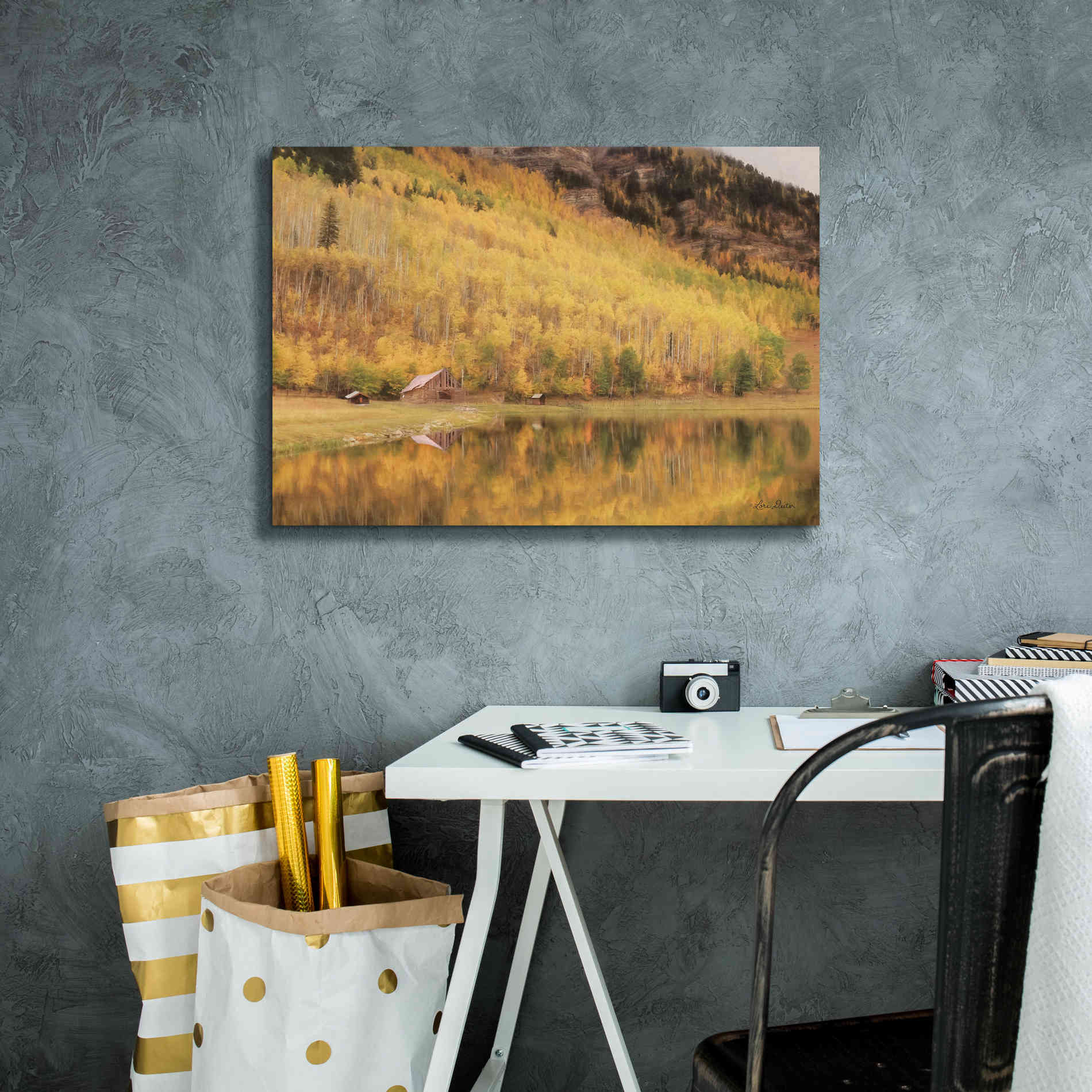 'San Juan Cabin' by Lori Deiter, Canvas Wall Art,26 x 18