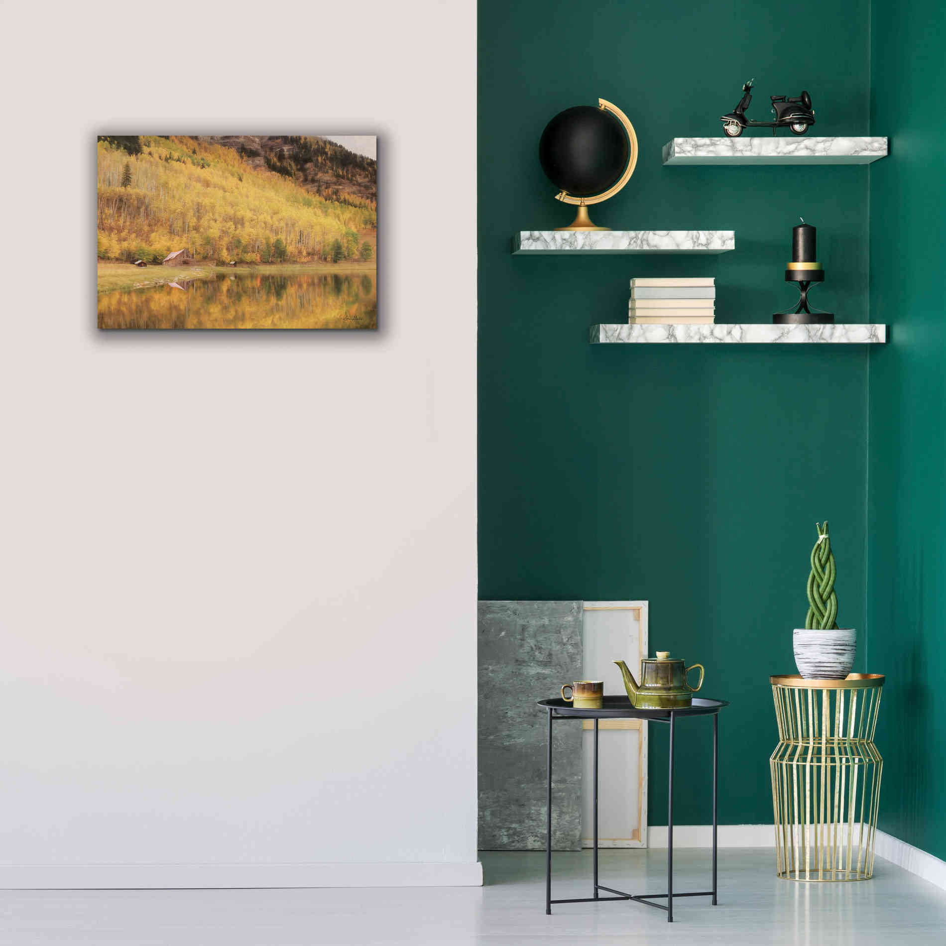 'San Juan Cabin' by Lori Deiter, Canvas Wall Art,26 x 18
