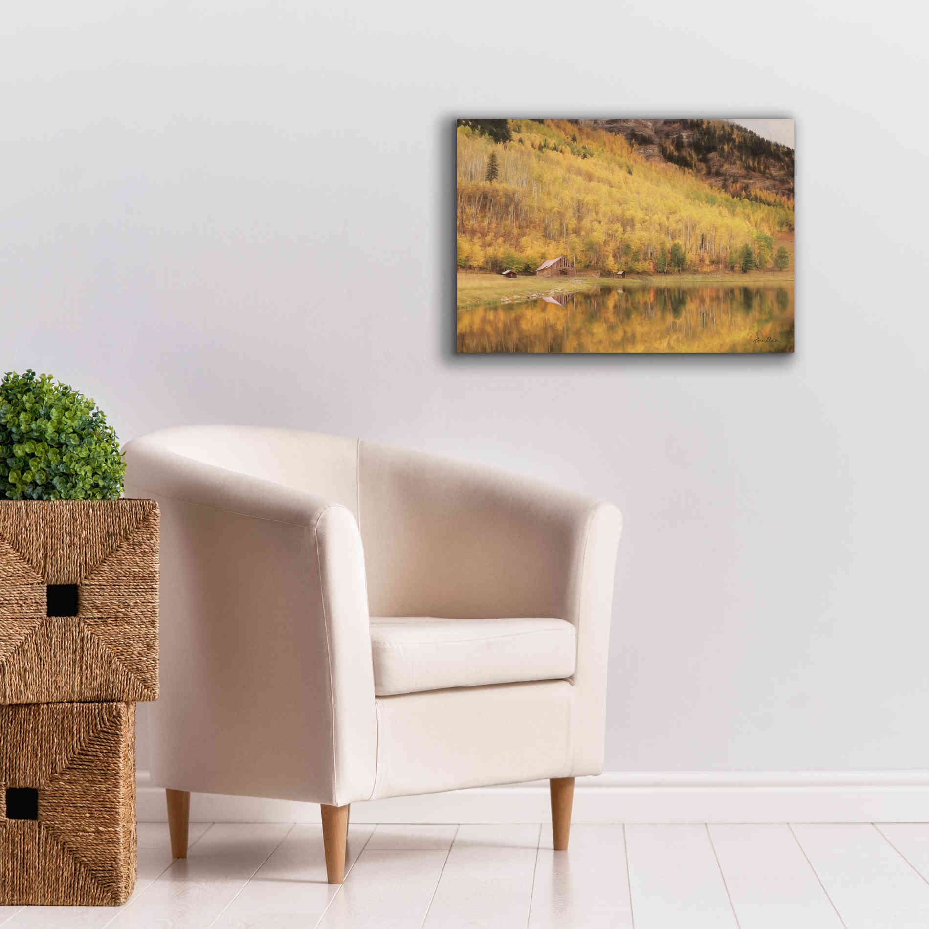 'San Juan Cabin' by Lori Deiter, Canvas Wall Art,26 x 18