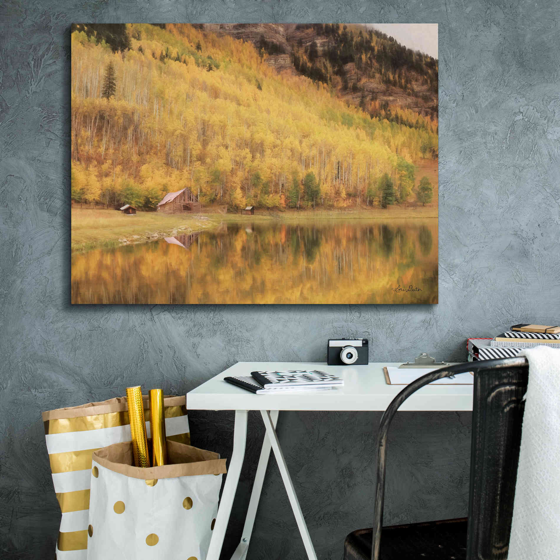 'San Juan Cabin' by Lori Deiter, Canvas Wall Art,34 x 26