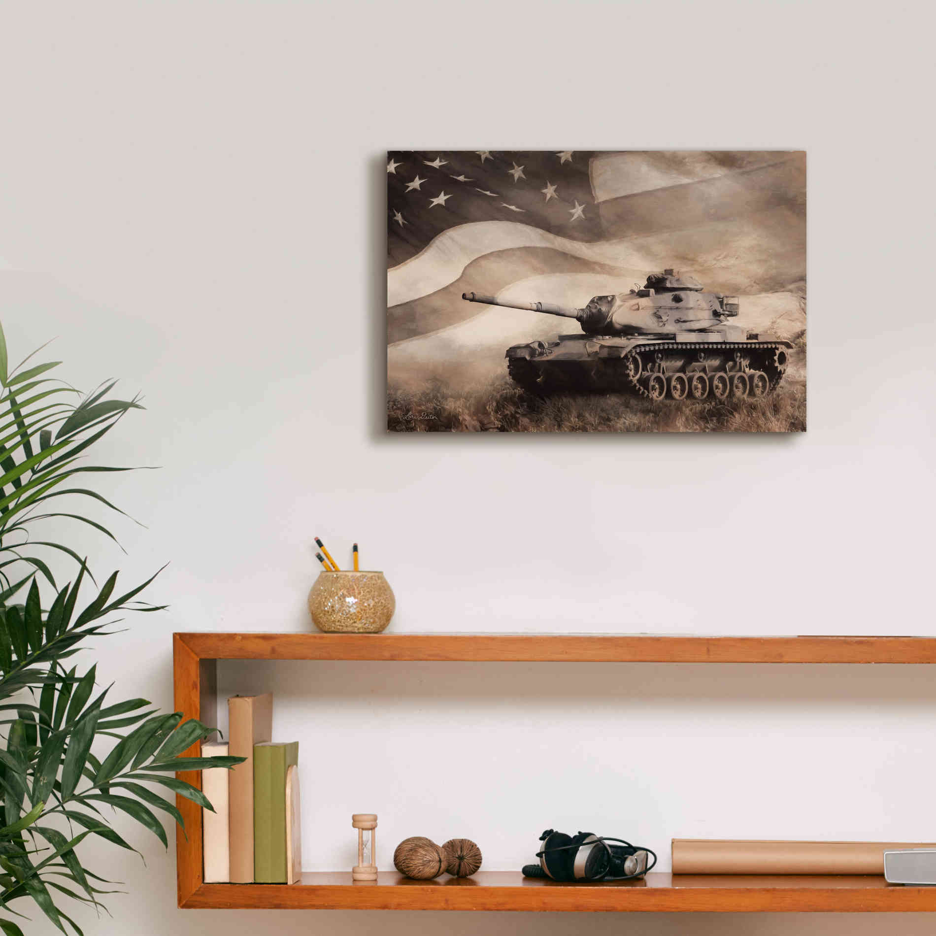 'The Liberator Tank' by Lori Deiter, Canvas Wall Art,18 x 12