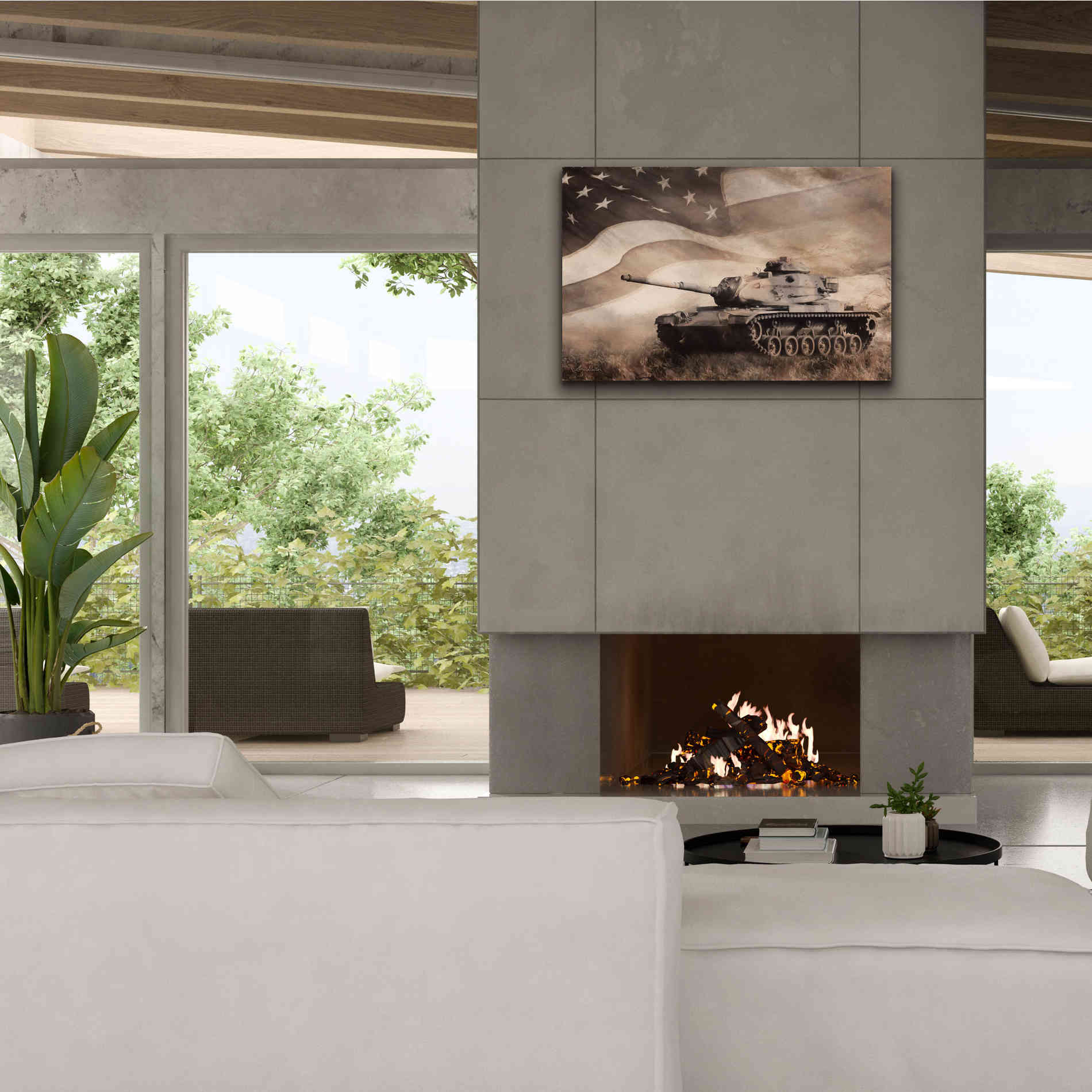 'The Liberator Tank' by Lori Deiter, Canvas Wall Art,40 x 26