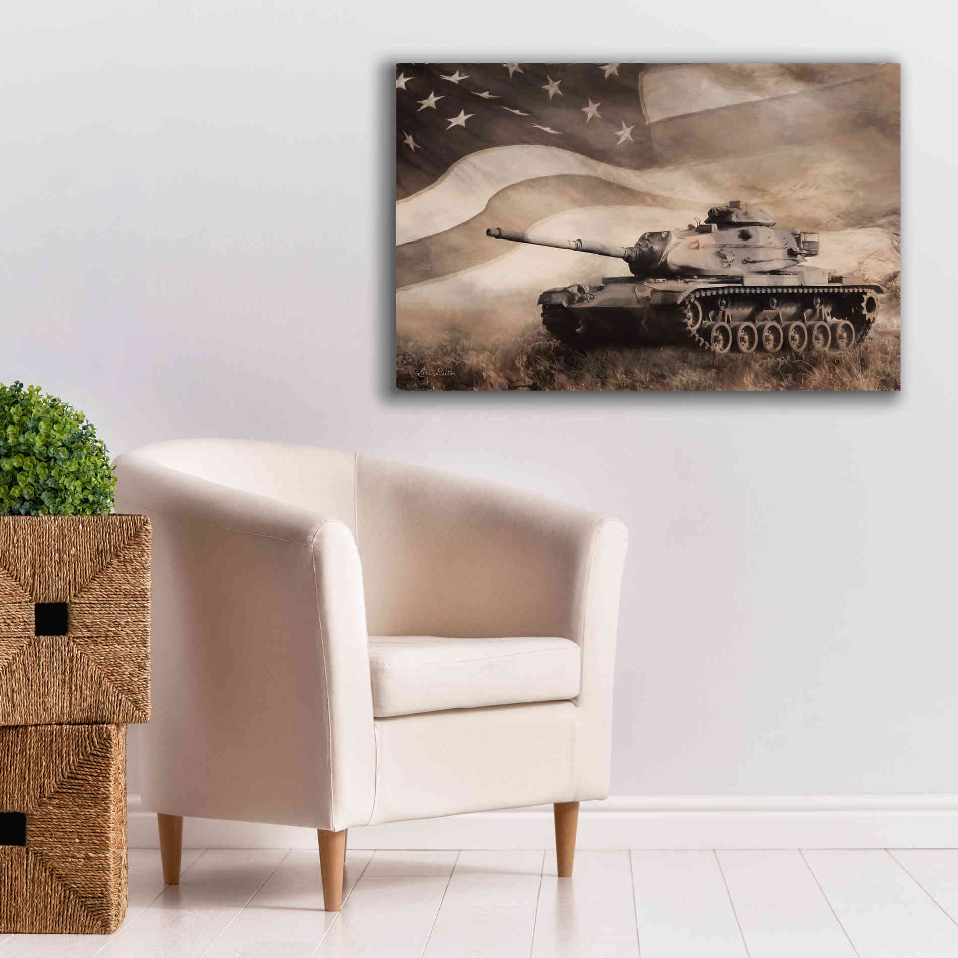 'The Liberator Tank' by Lori Deiter, Canvas Wall Art,40 x 26
