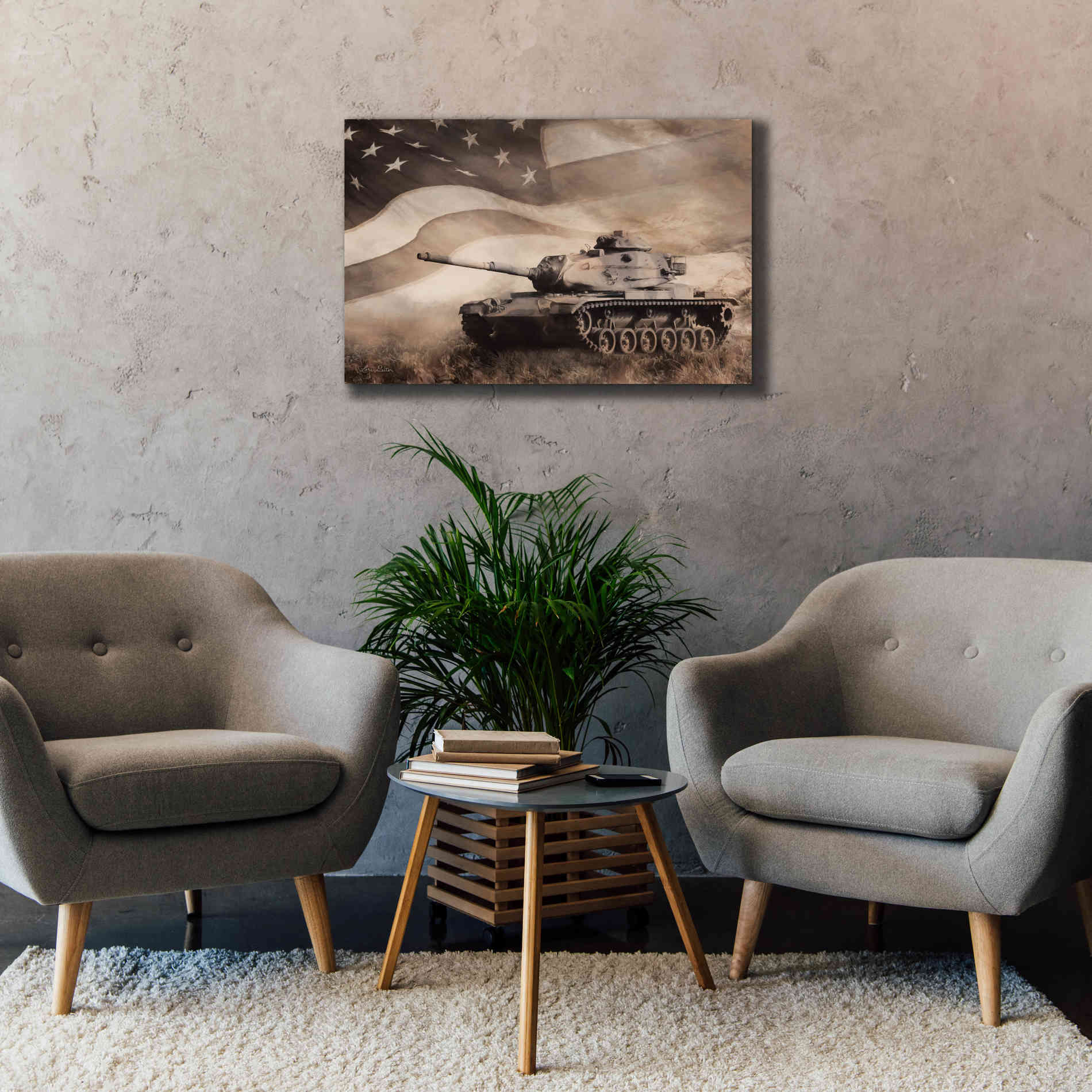 'The Liberator Tank' by Lori Deiter, Canvas Wall Art,40 x 26