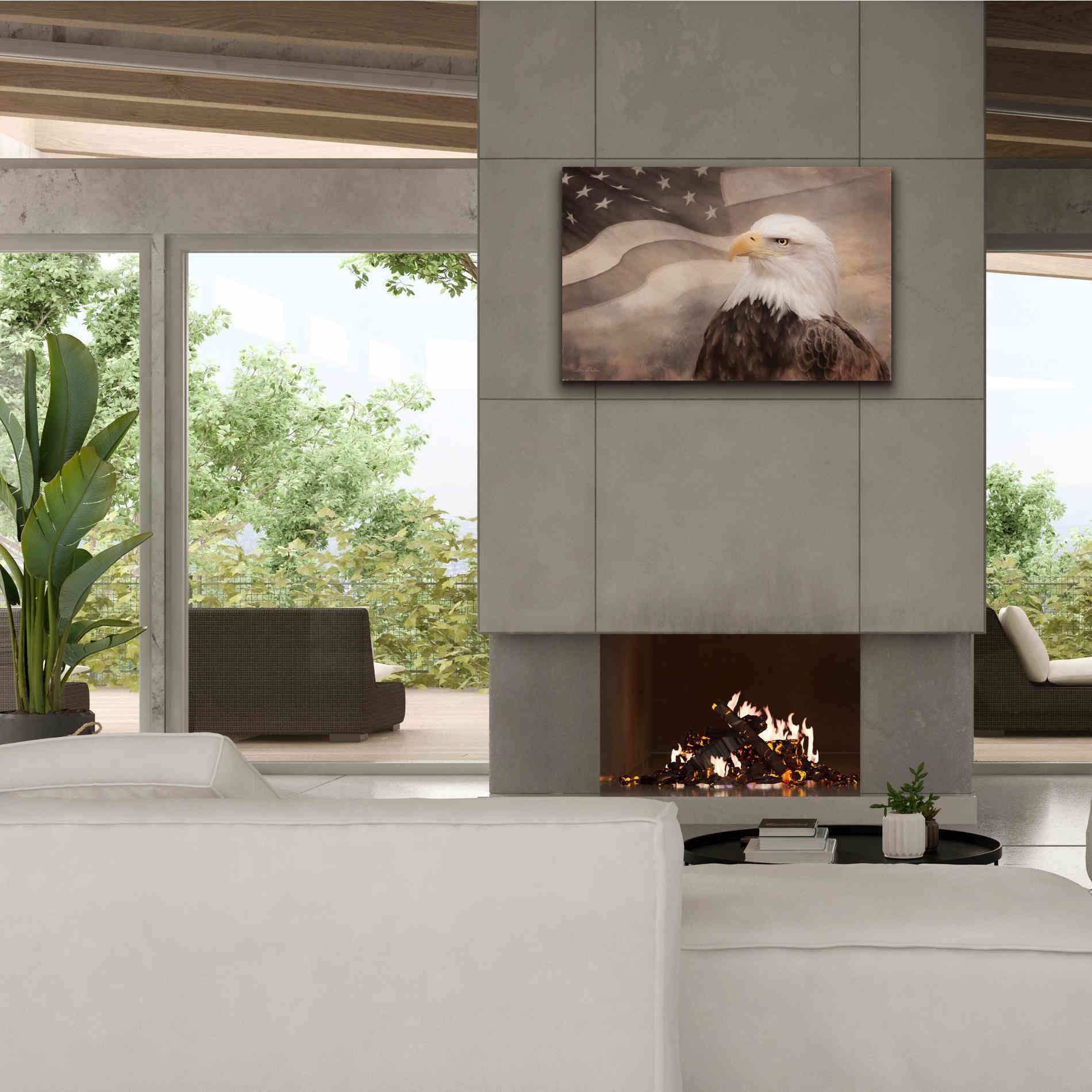 'US Symbols' by Lori Deiter, Canvas Wall Art,40 x 26