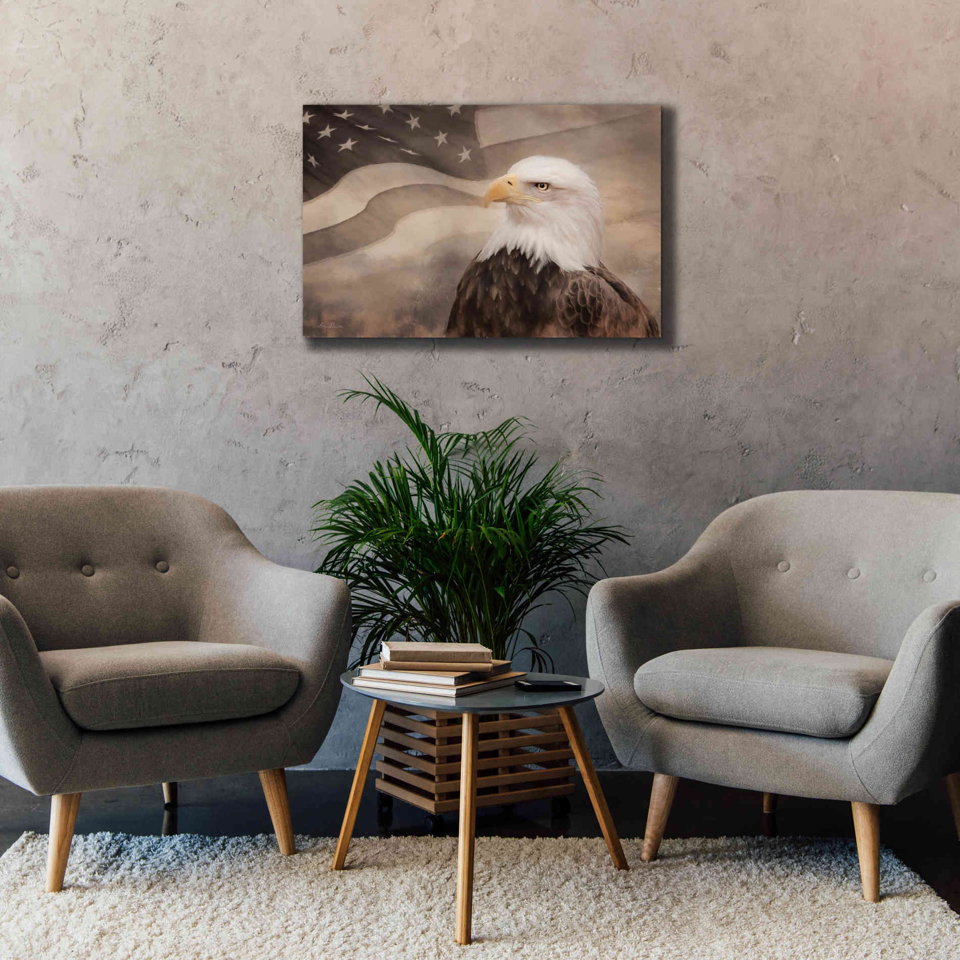 'US Symbols' by Lori Deiter, Canvas Wall Art,40 x 26