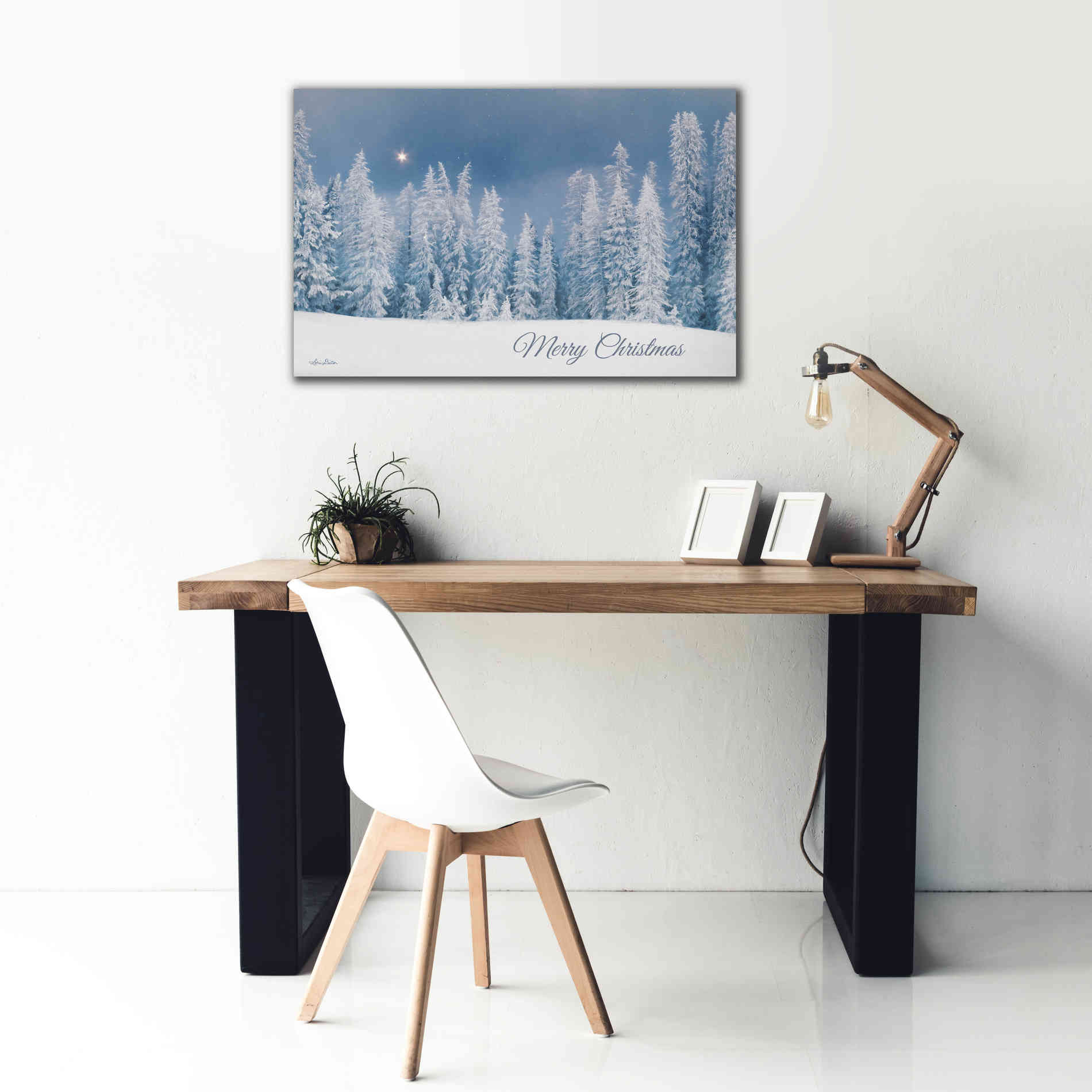 'Lava Mountain Merry Christmas' by Lori Deiter, Canvas Wall Art,40 x 26