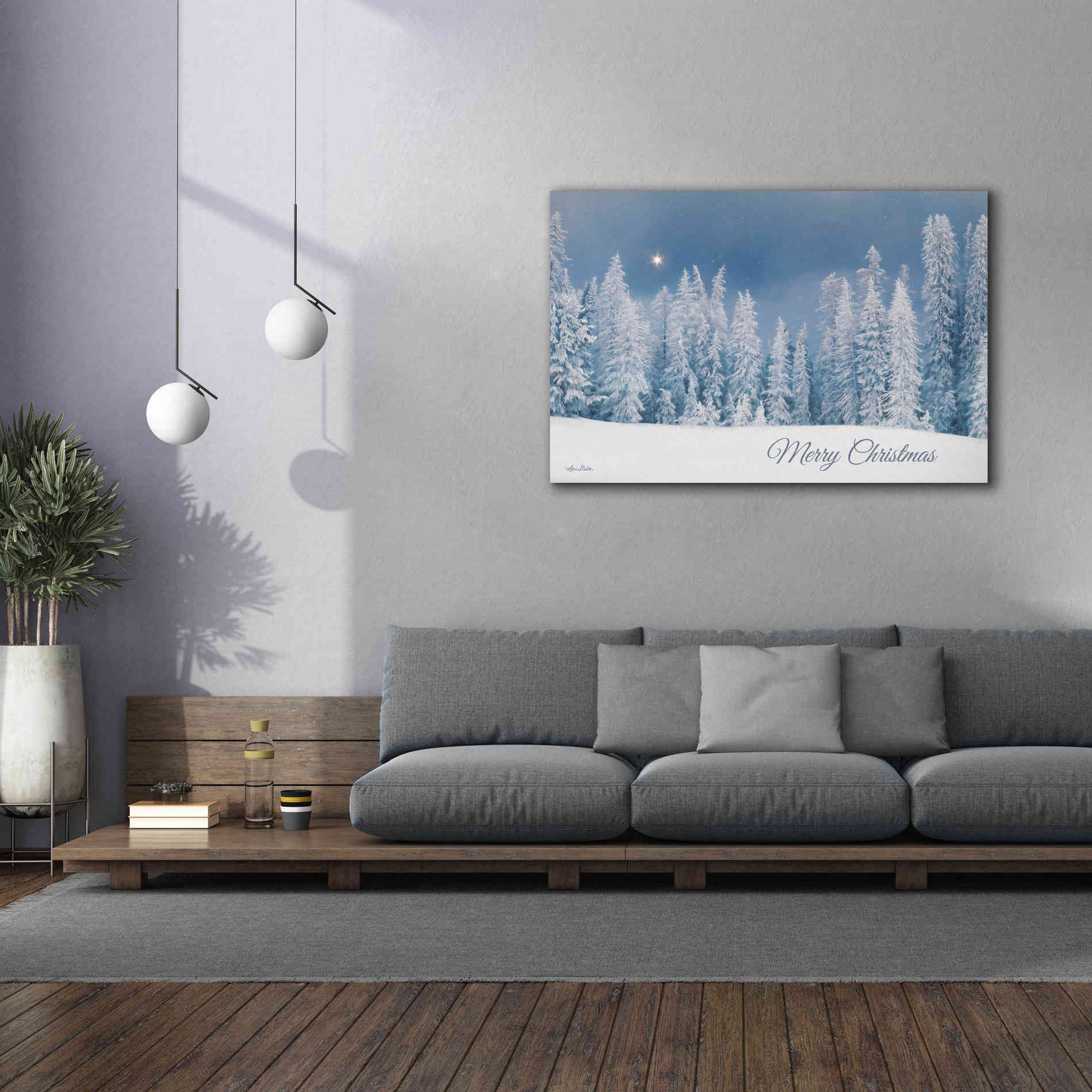 'Lava Mountain Merry Christmas' by Lori Deiter, Canvas Wall Art,60 x 40