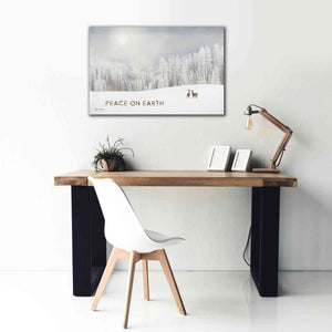 'Lava Mountain Snow Storm with Deer' by Lori Deiter, Canvas Wall Art,40 x 26