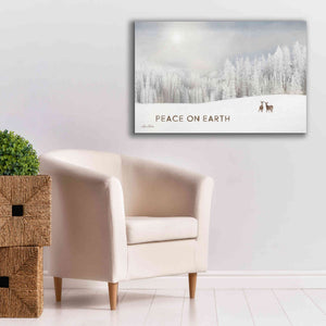 'Lava Mountain Snow Storm with Deer' by Lori Deiter, Canvas Wall Art,40 x 26