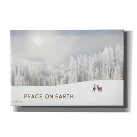 'Lava Mountain Snow Storm with Deer' by Lori Deiter, Canvas Wall Art