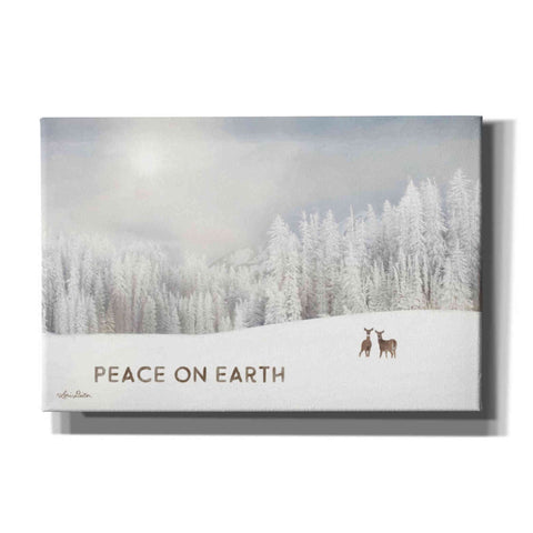 Image of 'Lava Mountain Snow Storm with Deer' by Lori Deiter, Canvas Wall Art