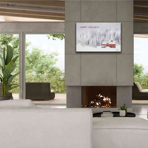'Snowy Forest Happy Holidays' by Lori Deiter, Canvas Wall Art,40 x 26