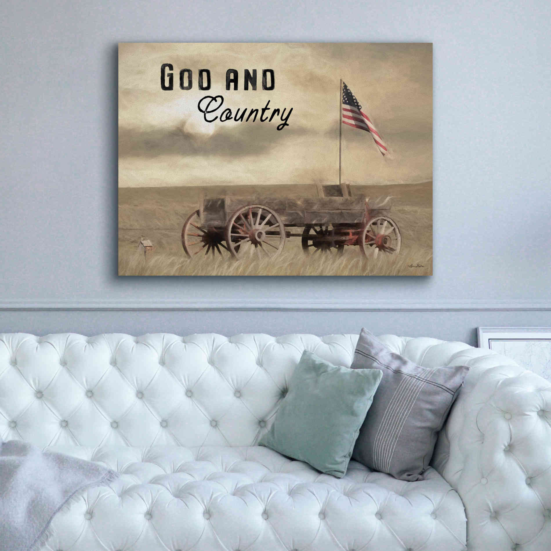 'God and Country' by Lori Deiter, Canvas Wall Art,54 x 40