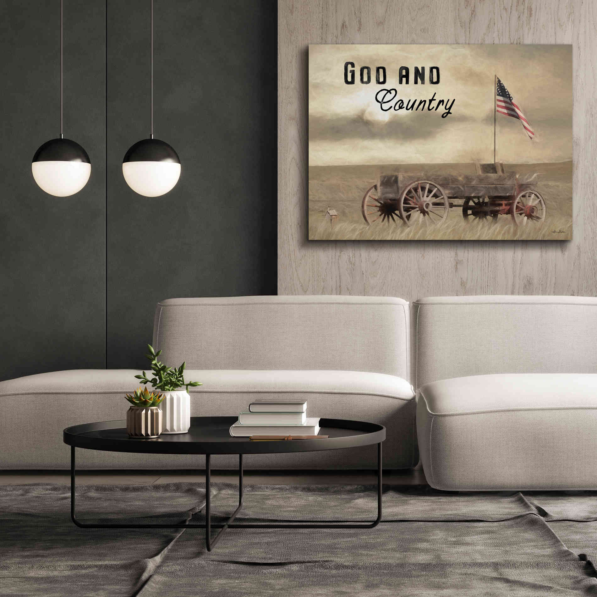 'God and Country' by Lori Deiter, Canvas Wall Art,54 x 40