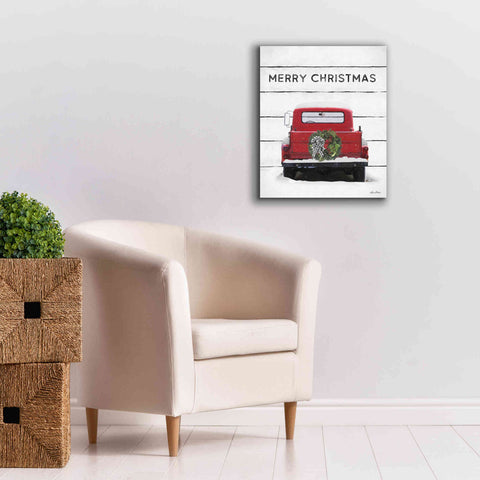 Image of 'Christmas Truck on Wood' by Lori Deiter, Canvas Wall Art,20 x 24