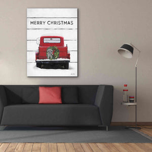 'Christmas Truck on Wood' by Lori Deiter, Canvas Wall Art,40 x 54